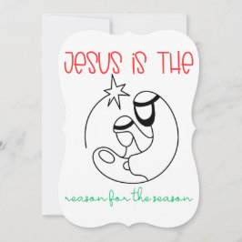 Jesus ist der Grund für die Weihnachtszeit Jesus Karte