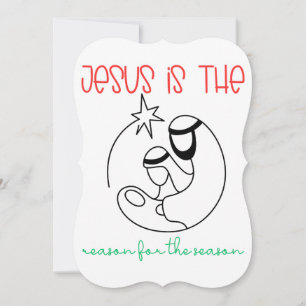 Jesus ist der Grund für die Weihnachtszeit Jesus Karte