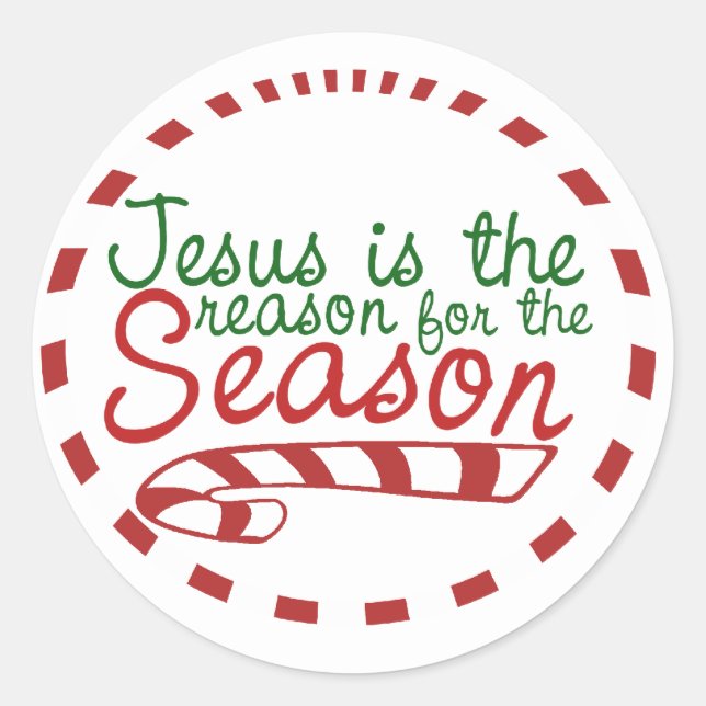 Jesus ist der Grund für die Weihnachtszeit Runder Aufkleber (Vorderseite)