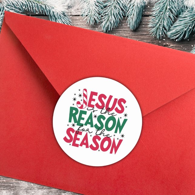 Jesus ist der Grund für die Weihnachtszeit Runder Aufkleber (Von Creator hochgeladen)