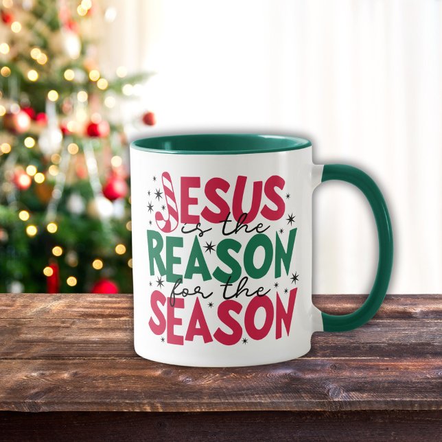 Jesus ist der Grund für die Weihnachtszeit Tasse (Von Creator hochgeladen)