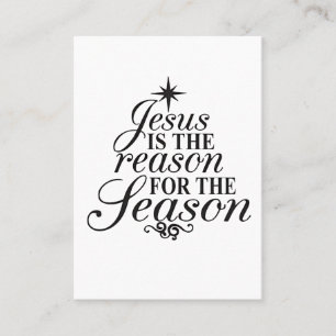 Jesus ist der Grund für die Weihnachtszeit Visitenkarte
