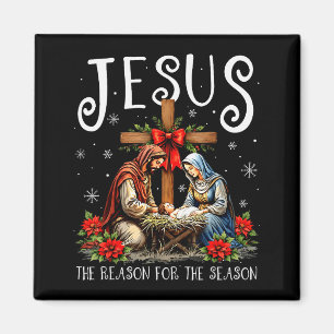Jesus ist der Grund für die Weihnachtszeit Xmas Magnet