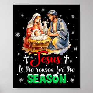 Jesus ist der Grund für die Weihnachtszeit Xmas Poster