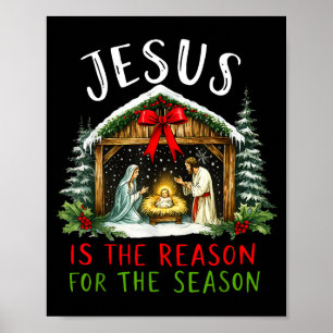 Jesus ist der Grund für die Weihnachtszeit Xmas  Poster