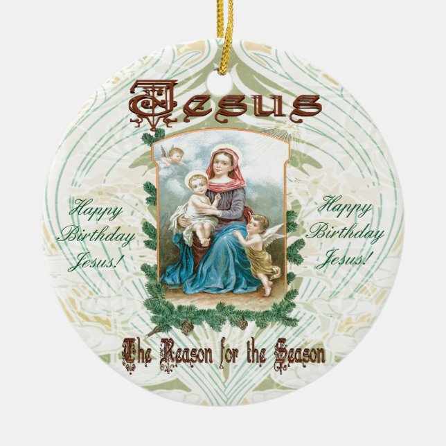 Jesus ist der Grund für Jahreszeit Keramikornament (Vorne)