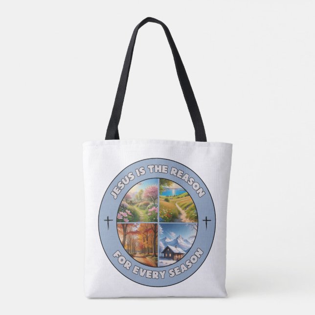Jesus ist der Grund für jede Jahreszeit - Tasche (Rückseite)