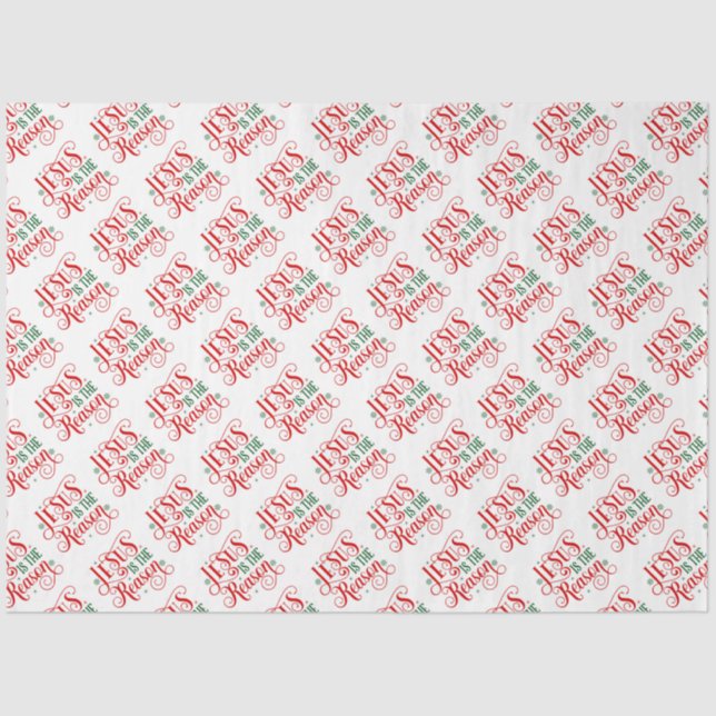 Jesus ist der Grund für Typografie Seidenpapier (Vorderseite)