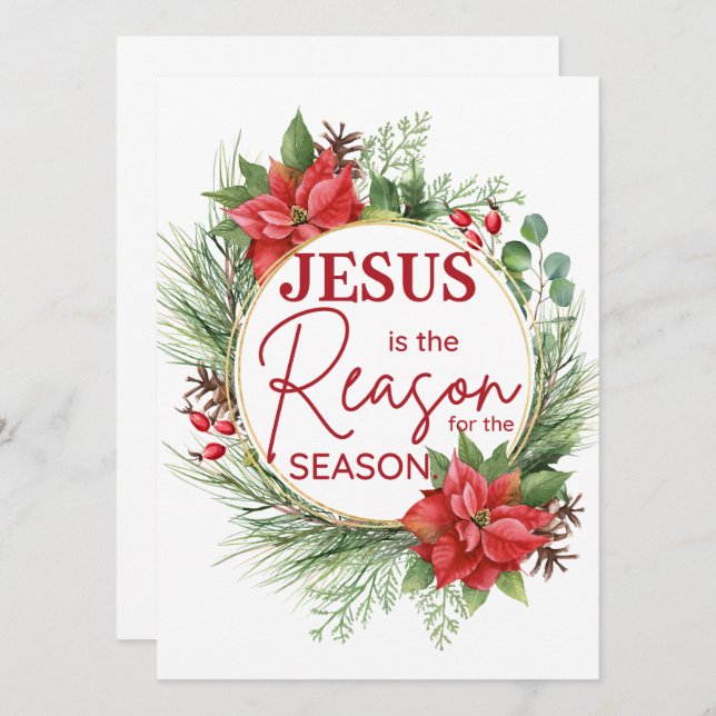 Jesus ist der Grund für Weihnachten der Jahreszeit (Vorne/Hinten)