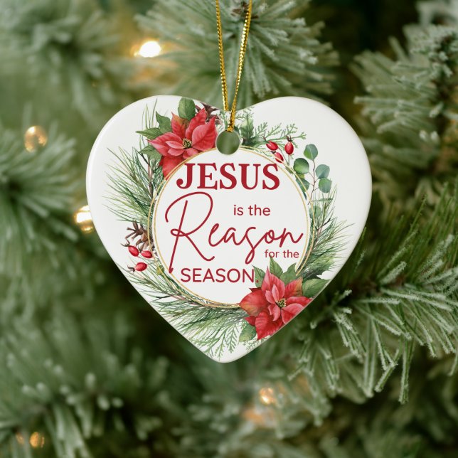 Jesus ist der Grund für Weihnachten der Jahreszeit Keramik Ornament (Baum)