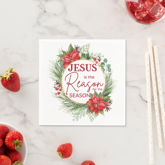 Jesus ist der Grund für Weihnachten der Jahreszeit Serviette (Beispiel)