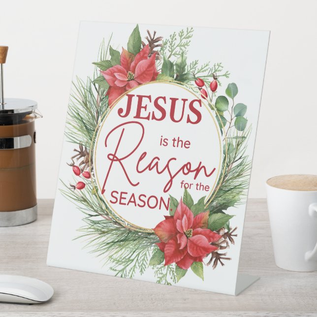 Jesus ist der Grund für Weihnachten der Jahreszeit Sockelschild (In Situ)