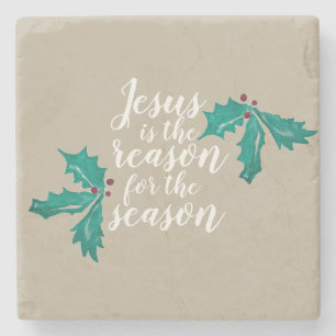 Jesus ist der Grund für Weihnachten der Jahreszeit Steinuntersetzer