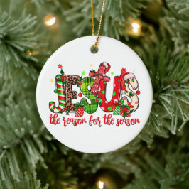 Jesus ist der Grund für Weihnachten der Saison Keramik Ornament