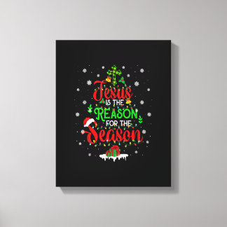 Jesus ist der Grund für Weihnachten Pajam Leinwanddruck