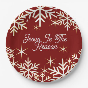 Jesus ist der Grund für Weihnachtsfeier-Papierplat Pappteller