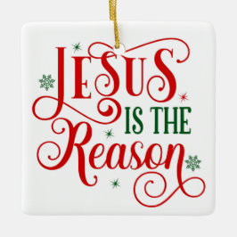 Jesus ist der Grund Keramikornament