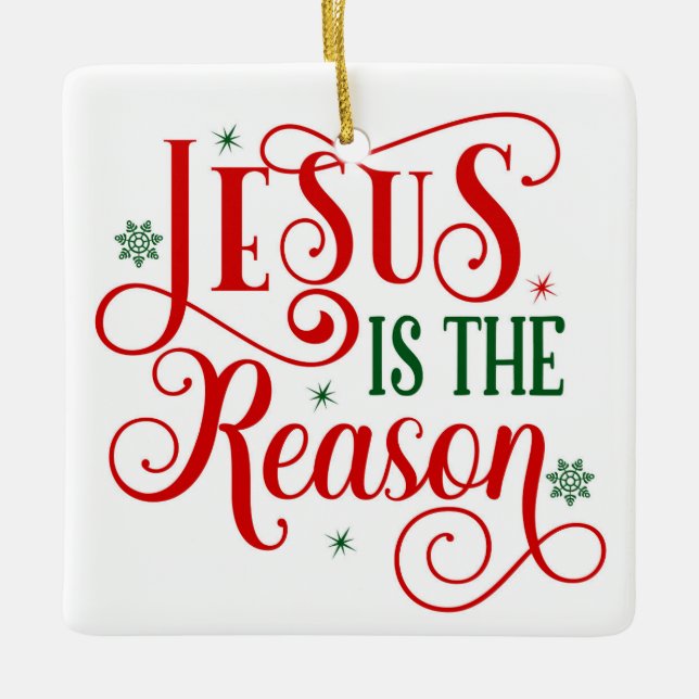 Jesus ist der Grund Keramikornament (Vorderseite)