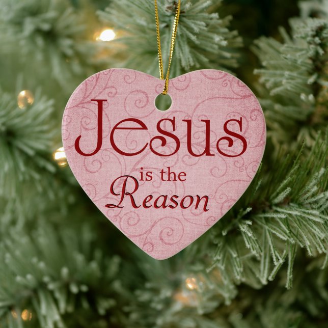 Jesus ist der Grund Keramikornament (Baum)