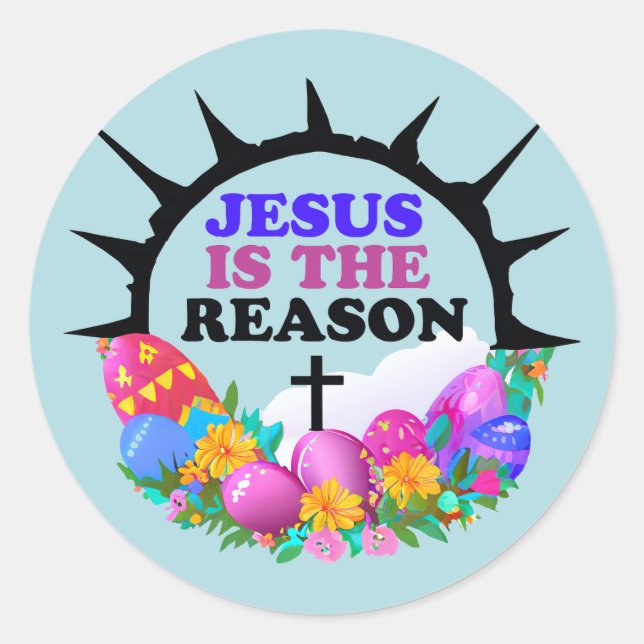 Jesus ist der Grund - Osterreich Runder Aufkleber (Vorderseite)