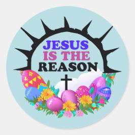 Jesus ist der Grund - Osterreich Runder Aufkleber