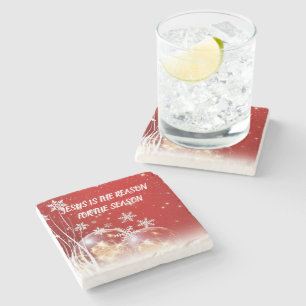 Jesus ist der Grund Stone Untersetzer funkeln