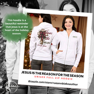Jesus ist der Grund Voll-Reißverschluss Unisex Kap Hoodie