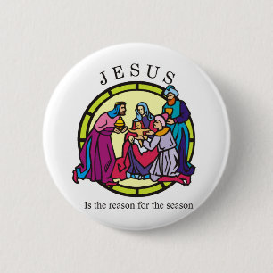 Jesus ist der Grund während der Jahreszeit Button