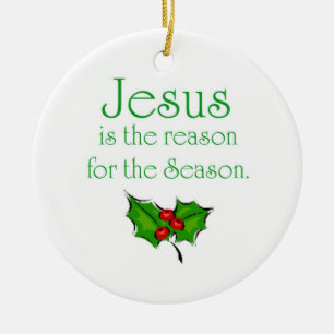 Jesus ist der Grund während der Jahreszeit Keramik Ornament