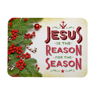 Jesus ist der Grund während der Jahreszeit mit Magnet