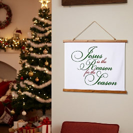 Jesus ist der Grund Wandteppich Mit Holzrahmen