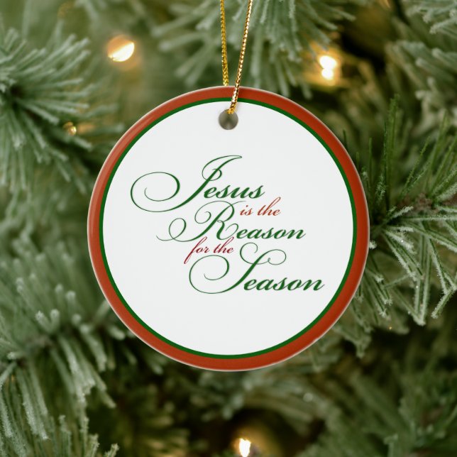 Jesus ist der Grund, warum Keramik Ornament (Baum)