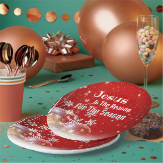 Jesus ist der Grund Weihnachten Pappteller 23cm