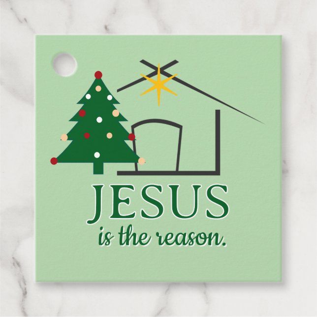 Jesus ist der Grund Weihnachts-Liebesmarken Geschenkanhänger (Vorderseite)