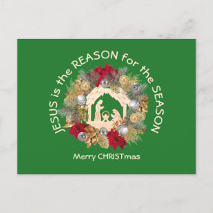 JESUS IST DER GRUND Weihnachtsurlaub Postkarte