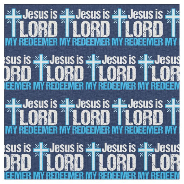 Jesus ist der Herr, mein Erlöser Stoff (Nahaufnahme)