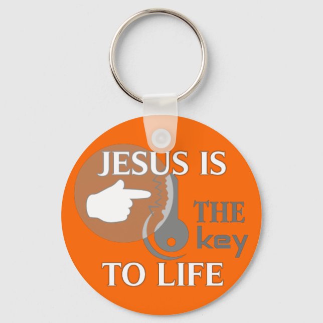 JESUS IST DER SCHLÜSSEL ZUM LEBEN SCHLÜSSELANHÄNGER (Vorderseite)