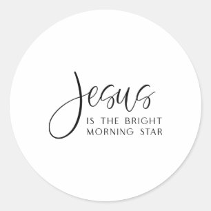 Jesus ist der strahlende Morgenstern Ostern Jesus  Runder Aufkleber