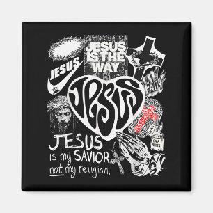 Jesus ist der Weg Christlicher Bibelvers Gott Glau Magnet