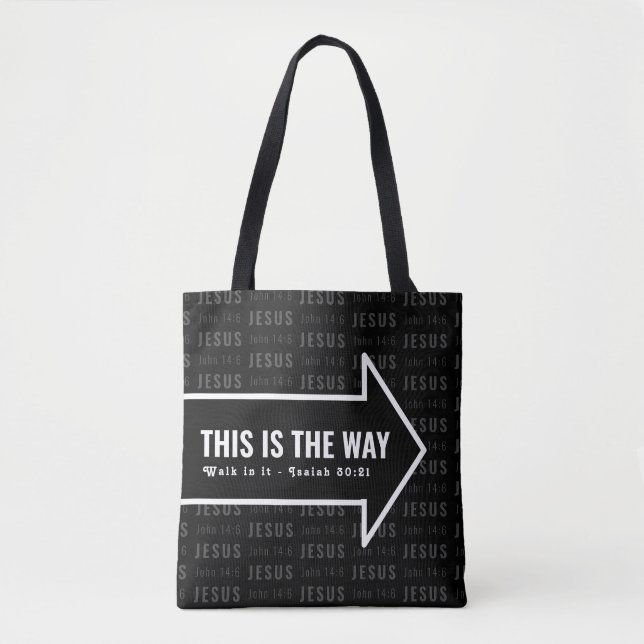 JESUS IST DER WEG Christlicher Bibelverse Tasche (Vorderseite)