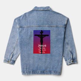 Jesus ist der Weg Jeansjacke