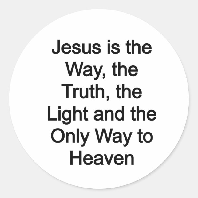 Jesus ist der Weg Runder Aufkleber (Vorderseite)