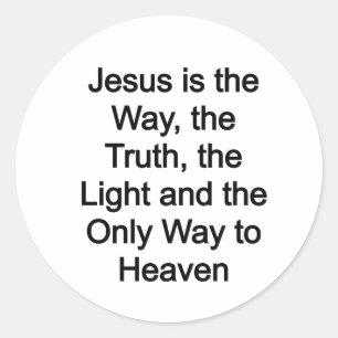 Jesus ist der Weg Runder Aufkleber