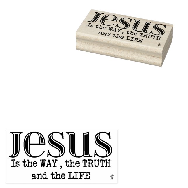 Jesus ist der Weg, Wahrheit & Leben Rubber Art Bri Gummistempel (Stempel)