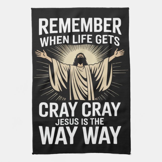 Jesus ist der Weg, Weihnachten Funny Faith Religio Geschirrtuch (Vertikal)