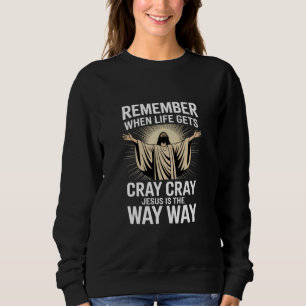 Jesus ist der Weg Weihnachten Lustig Glaube Religi Sweatshirt