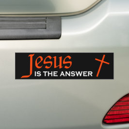 Jesus ist die Antwort  Autoaufkleber
