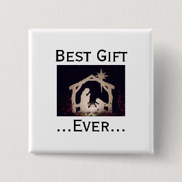 Jesus ist die beste Geschenkgeschichte aller Zeite Button