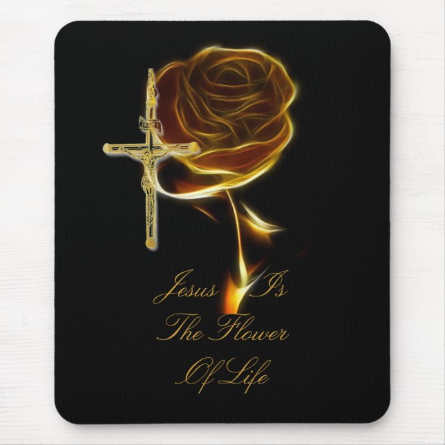 JESUS IST DIE BLUME DES LEBENS MOUSEPAD (Vorne)