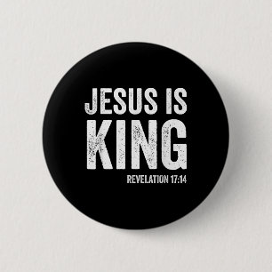 Jesus ist die Königsoffenbarung 17_14 Christliche Button
